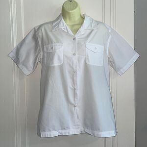 Vintage Bobbie‎ Brooks white cotton short sleeve shirt